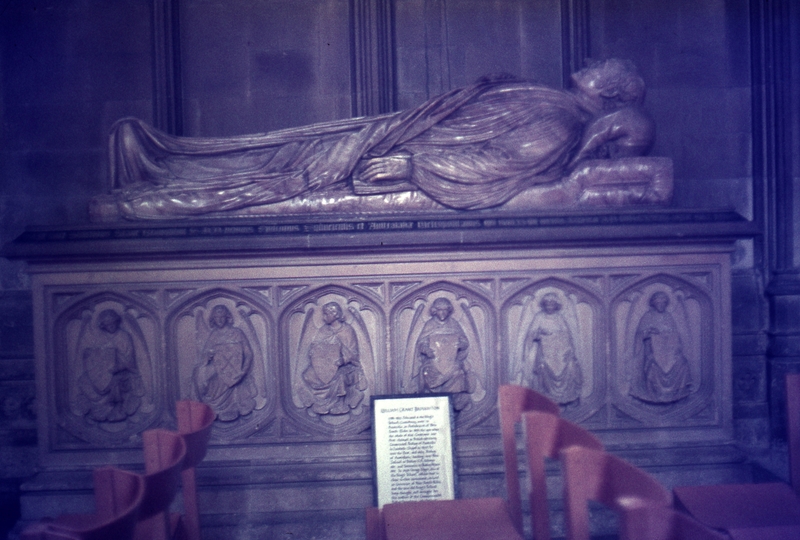 401338: Canterbury Kent England Tomb of Bishop Broughton First Bishop of Australia in Canterbury Cathedral Photo Wendy Langford