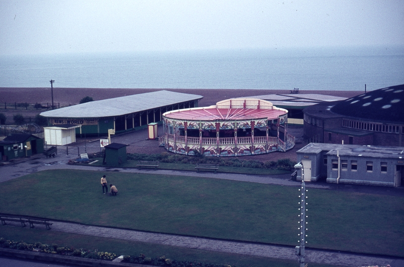 401347: Folkestone Kent England Pavilions on beachfront