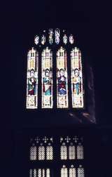 401352: Bath Somerset England Window in Bath Abbey