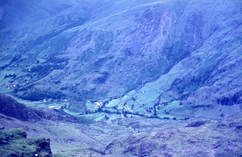 401391: near Snowdon Summit Caernarvonshire Wales view from rack railway