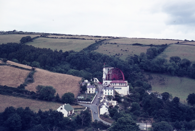 401407: Laxey Isle Of Man Waterwheel viewed from Snaefell Mountain Railway