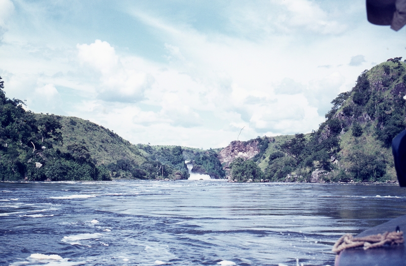 401480: Murchison Falls Uganda viewed from boat on Victoria Nile