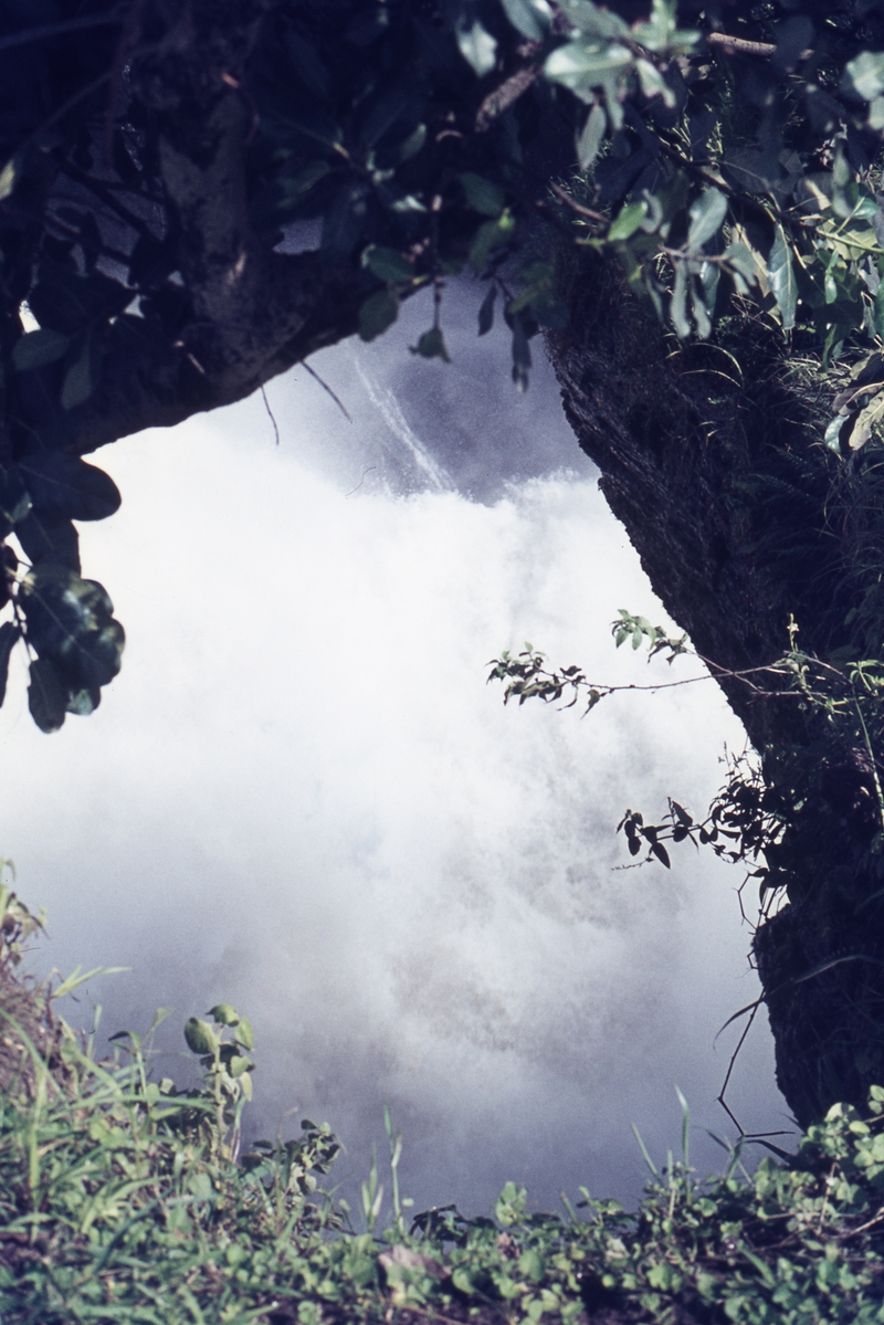 401496: Murchison Falls Uganda viewed through natural bridge