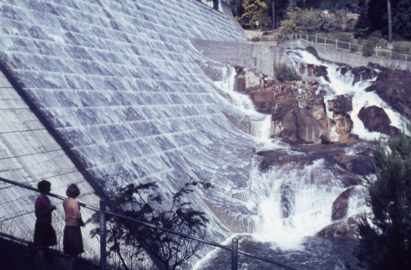 401678: Mundaring Dam Western Australia overflowing Photo Wendy Langford