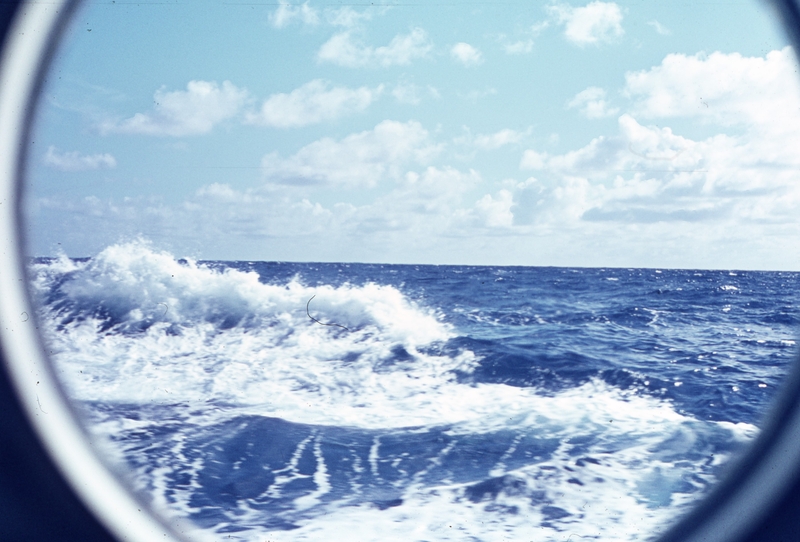 401771: Tasman Sea View from porthole RMS 'Canberra' en route Sydney to Auckland Photo Wendy Langford