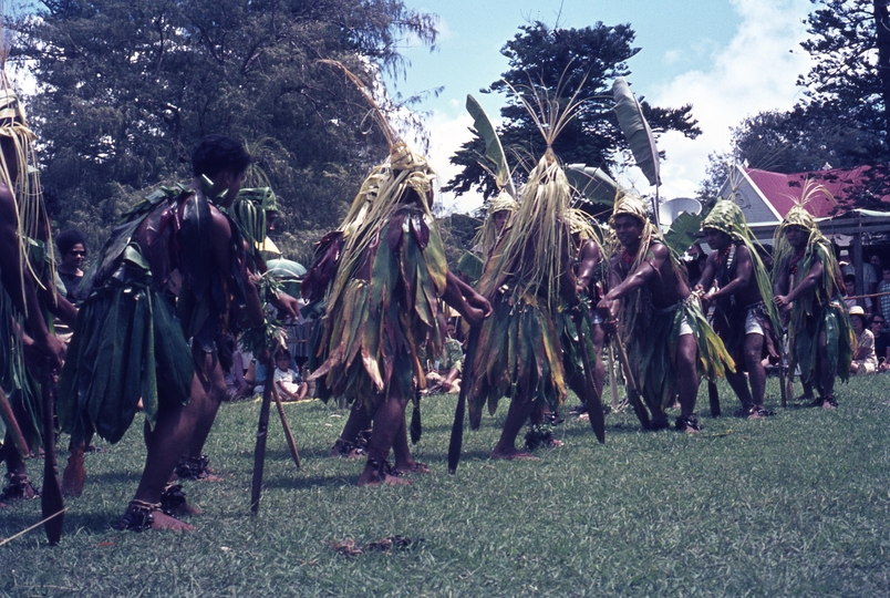 401781: Nuku'Alofa Tonga Dances on Malae War Dance Photo Wendy Langford