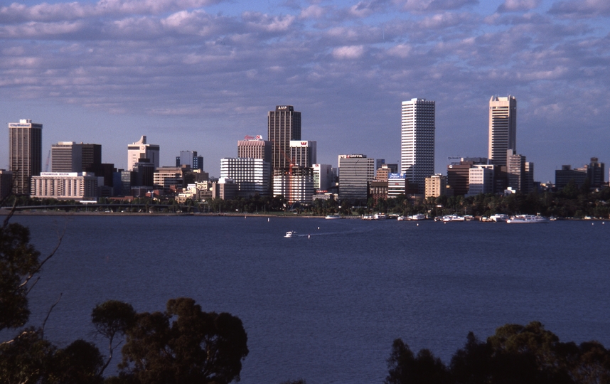 401796: Perth Western Australia and Perth Water viewed from Level 4 144 Mill Point Road